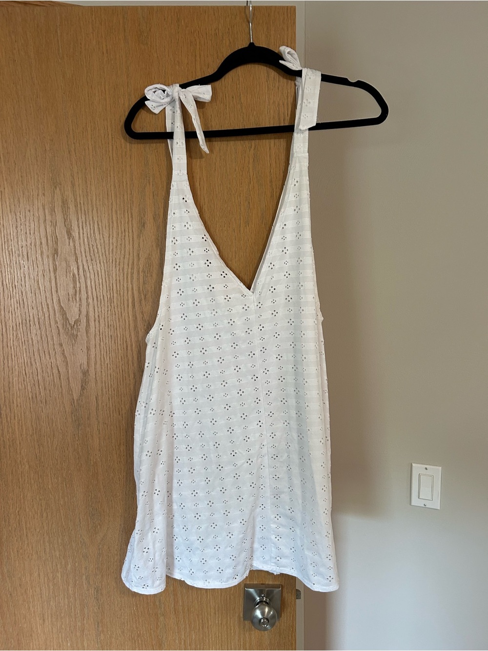 Target White Eyelet Tie-Shoulder Swim Coverup